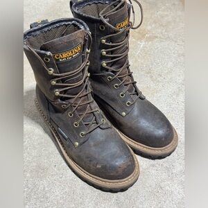 CAROLINA MEN'S LOGGER 8" STEEL TOE WORK BOOTS size 7